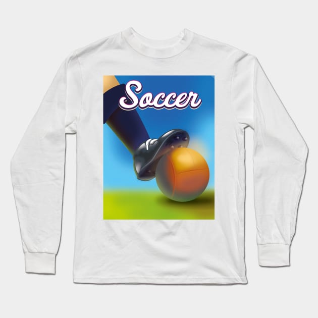 Soccer Long Sleeve T-Shirt by nickemporium1